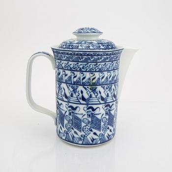 Signe Persson-Melin/Oiva Toikka, a 23 pcs tea service "Cobolti" Rörstrand 1980s.