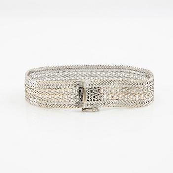 Bracelet fantasy link 18K white gold, Unoaerre Italy.