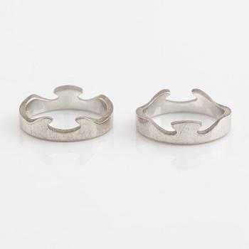 18K white gold "Fusion" two rings, Nina Koppel.