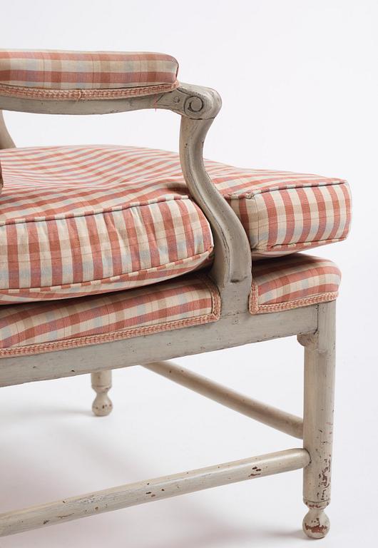 A Gustavian 'Gripsholm' armchair, late 18th century.