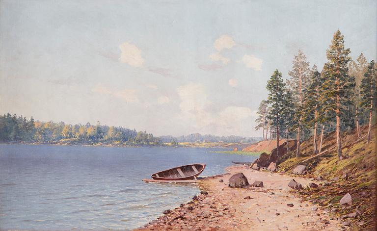 Eugen Taube, Boat by the beach.