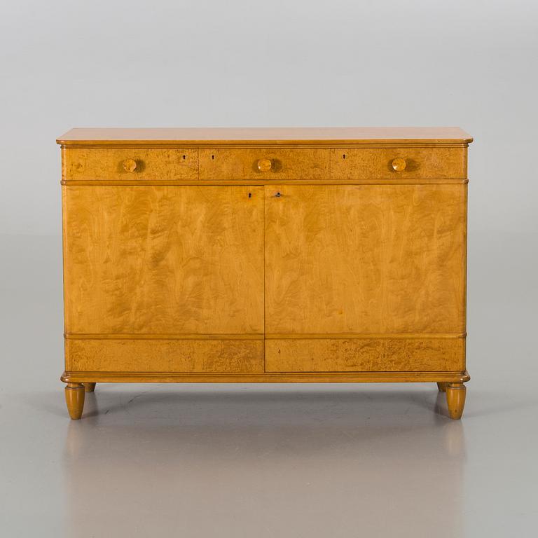 A Swedish birch 1930s-40s sideboard.