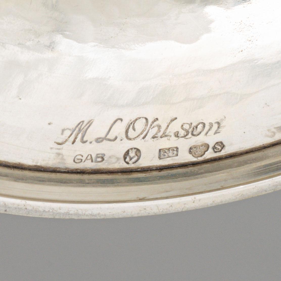A Swedish Silver Footed Bowl, mark of Maja-Lisa Ohlson, Guldsmedsaktiebolaget (GAB) Stockholm 1928.