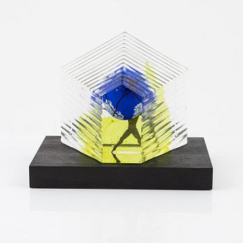 Bertil Vallien, a glass sculpture, Kosta Boda Atelier.