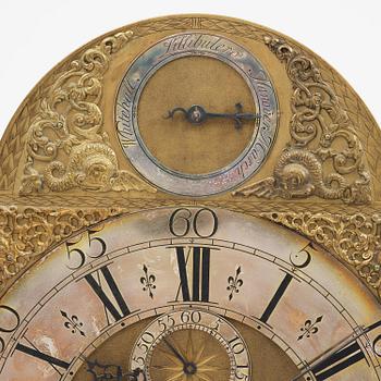 A George II japanned musical longcase clock by William Barrow (watchmaker in London 1700-36).