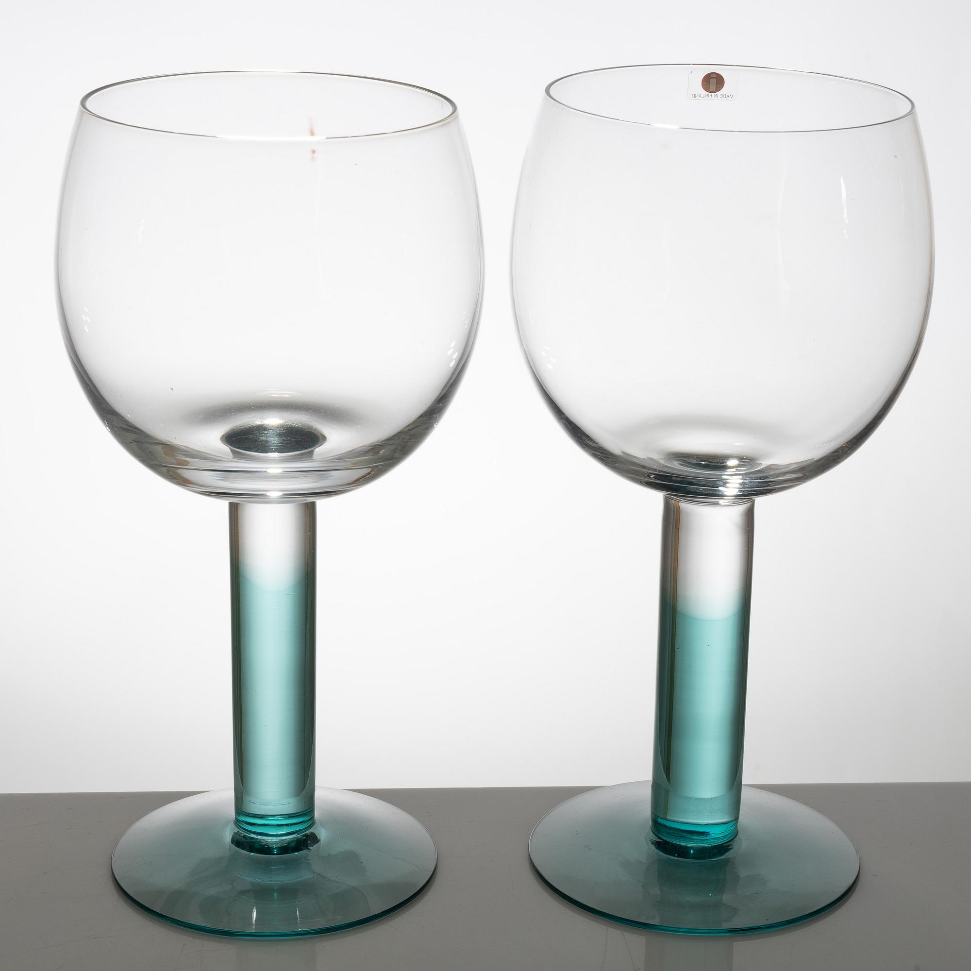 Kerttu Nurminen, beer glasses, 10 pcs, "Mondo", Iittala, late 20th century.