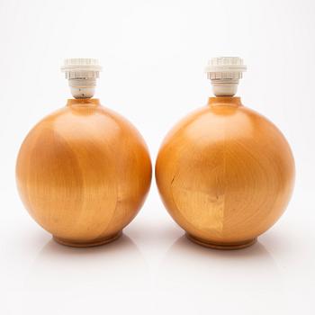 Table lamps, a pair, 1970s.