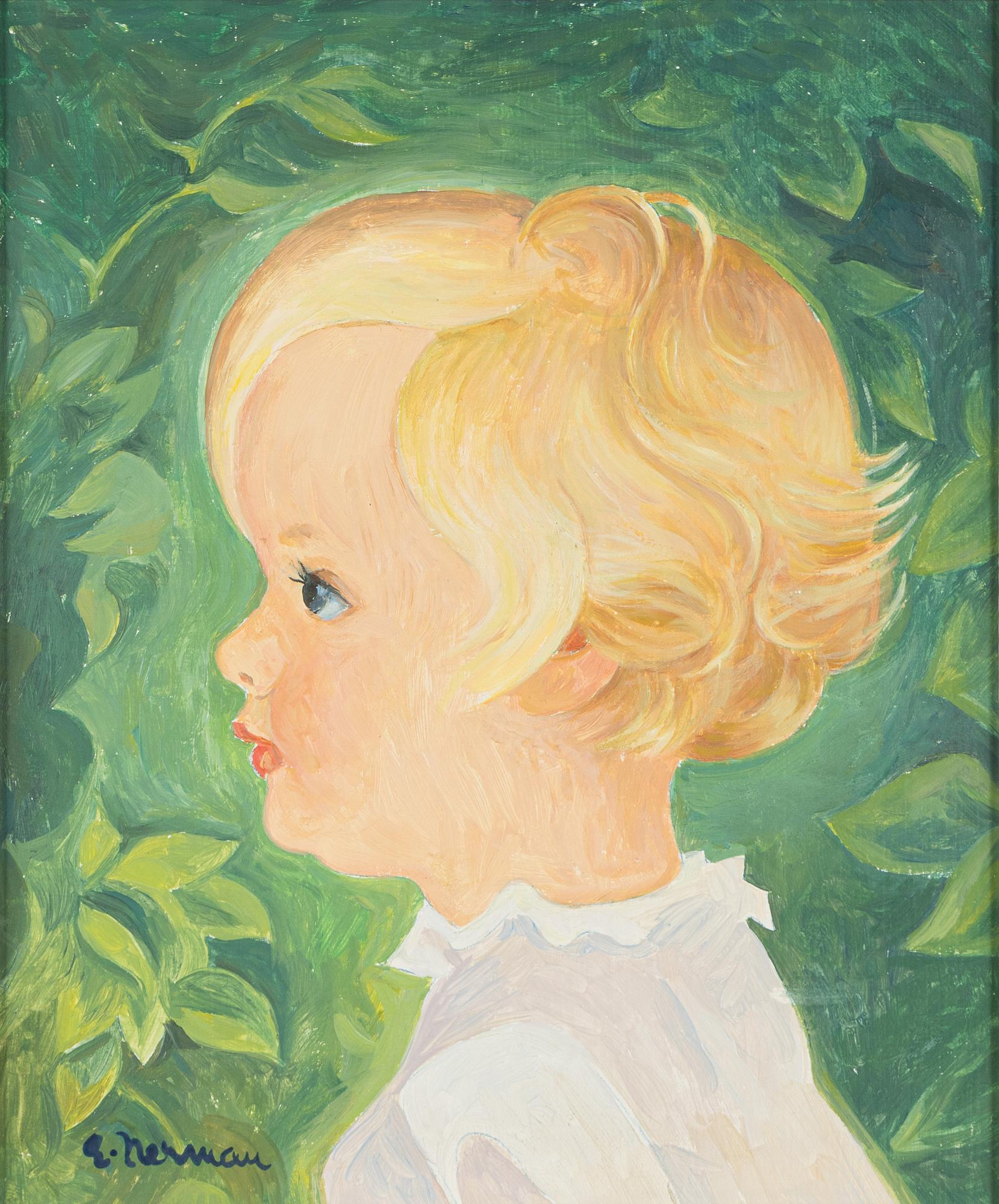 Einar Nerman, portrait of a child. - Bukowskis