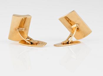 MANSCHETTKNAPPAR, 14K guld, stämplade JøS. Vikt 7,9 gram.