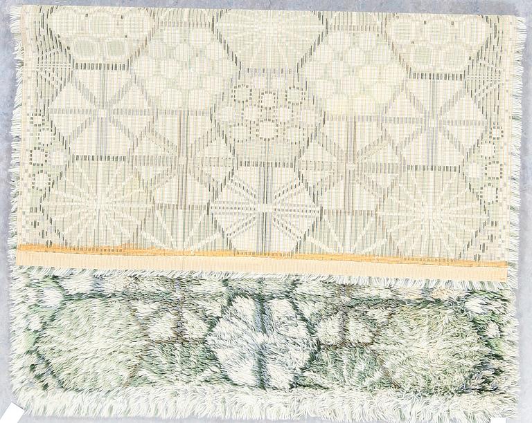 MATTA, rya, "Stjärnorp Grön", Marianne Richter, Östergyllen. Ca 137 x 200.