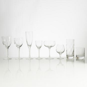 Bertil Vallien, an 82-piece 'Chateau' glass service, Kosta Boda.