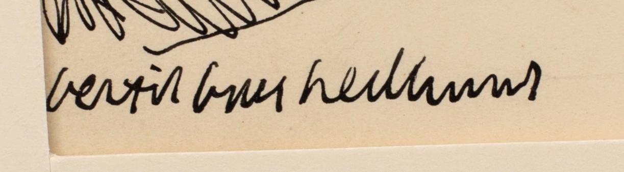 BERTIL BULL HEDLUND, 9 pieces, ink and pencil drawings, signed.