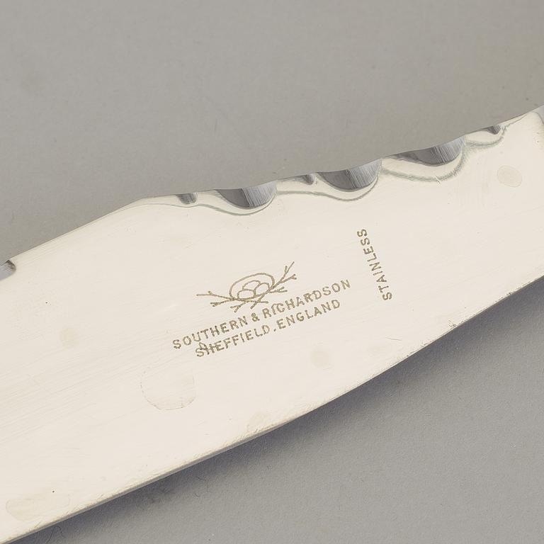 A Southern A Richardson three-piece set of tranches cutlery, mid 20 th century.