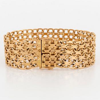 ARMBAND, 18K guld, X-länk.