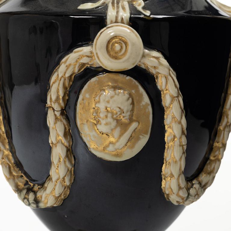 A faience vase, probably Marieberg, late 18th Century.