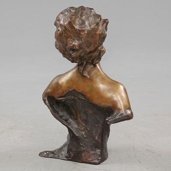 GEORGES VAN DER STRAETEN, skulptur, brons, signerad samt märkt Société de Bronzes de Paris. 1900-talets andra hälft.