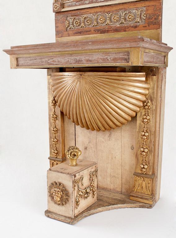 SPEGEL SAMT KONSOLBORD, sengustavianska, tidigt 1800-tal.