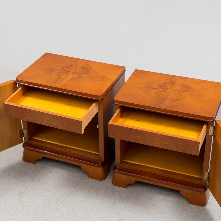 A pair of bedside tables, first half of the 20th century.