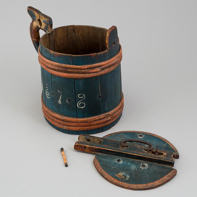 STÅNKA, allmoge, Hälsingland, märkt HKHD 1878.