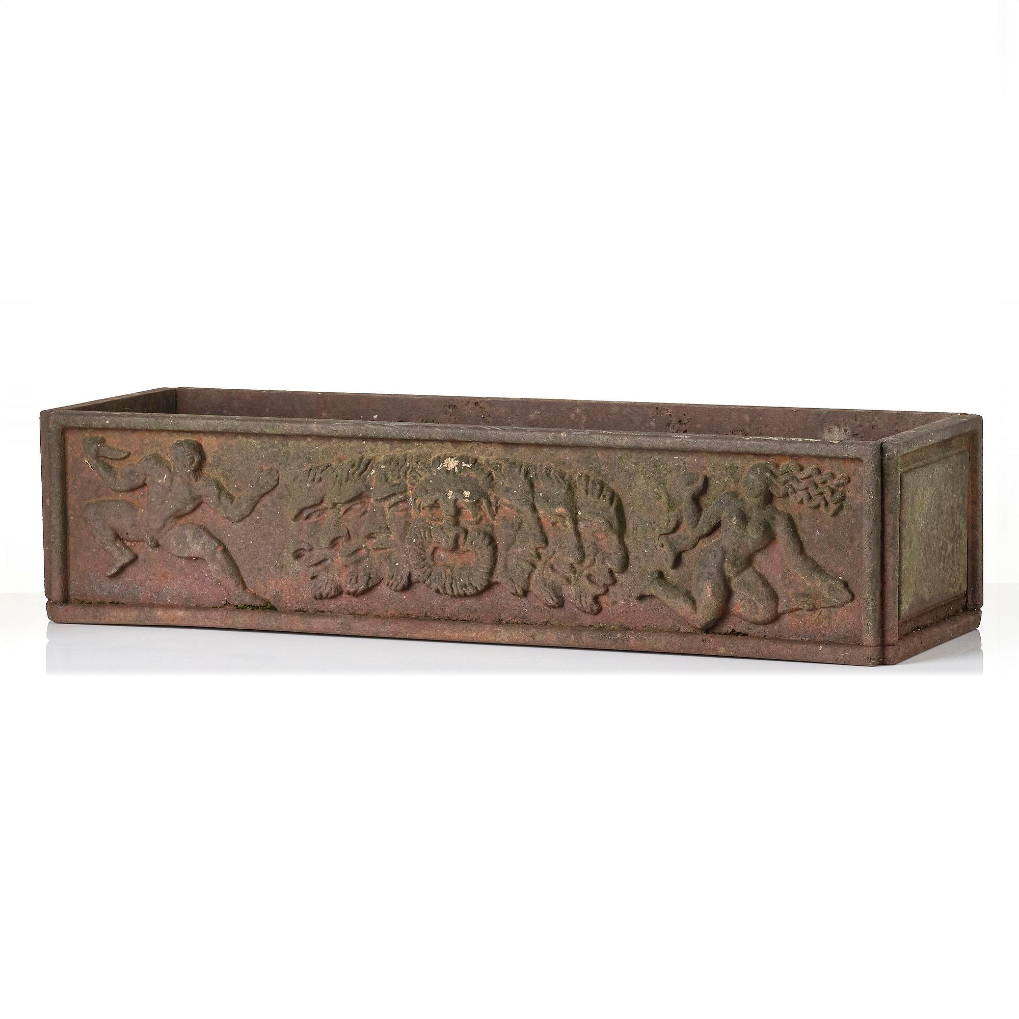 Anna Petrus, a "Blomlåda N:r 1" cast iron flower box, Näfveqvarns bruk, Sweden.