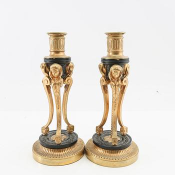 A pair of late Empire candlesticks, mid/second half of the 19th century.