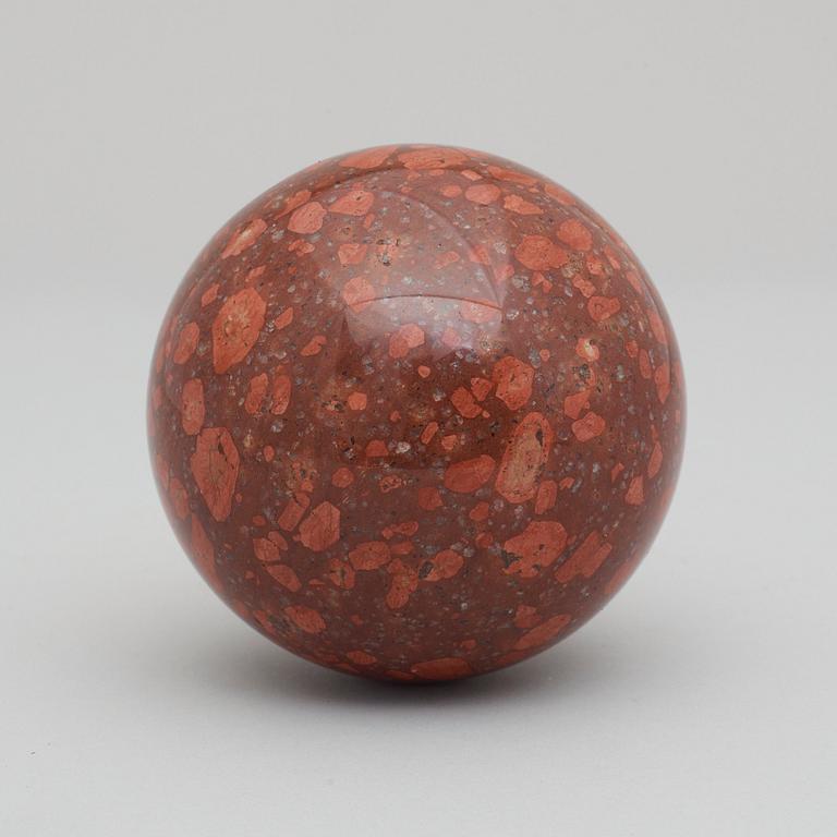 A Swedish porphyry 19th century paper weight.