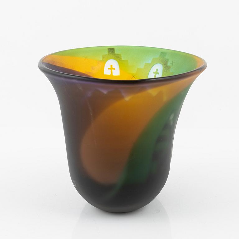 Bertil Vallien, a unique glass bowl, Kosta Boda.