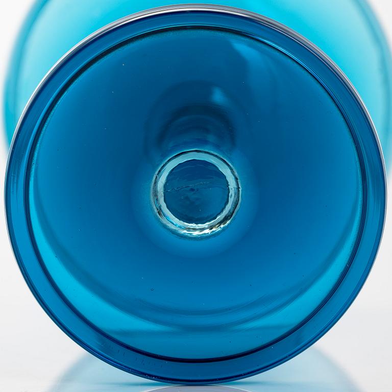 Nanny Still, A mid 20th century "Harlequin" sugar bowl and cream jug for Riihimäki Glassworks, Finland.