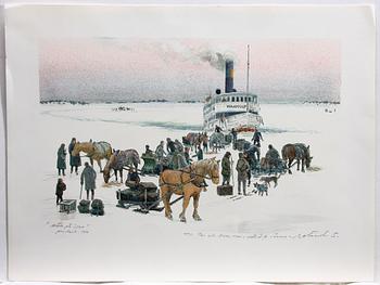 Roland Svensson · ROLAND SVENSSON, färglitografi. Sign. Provtryck 1978.