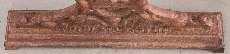 TRÄDGÅRDSBORD, 1800-talets slut, märkt Baskell & Chambers, gjutjärn.