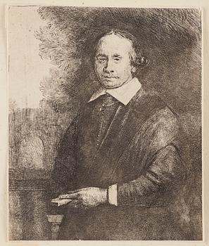 Rembrandt Harmensz van Rijn, "Jan Antonides van Der Linden, Physician", later impression.