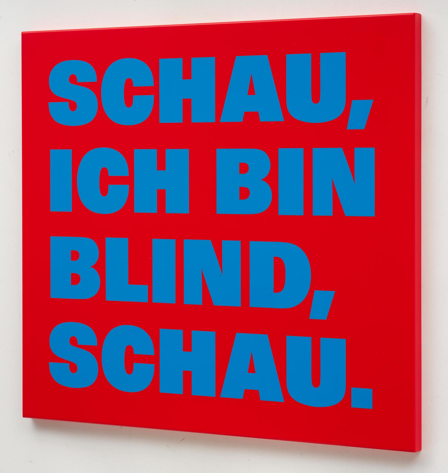 Rémy Zaugg, "SCHAU, ICH BIN BLIND, SCHAU".