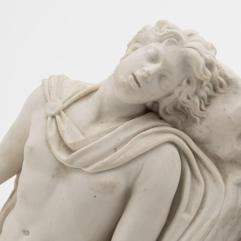 Carl Johan Dyfverman, after, a porcelain sculpture, Gustafsberg, dated 1884.