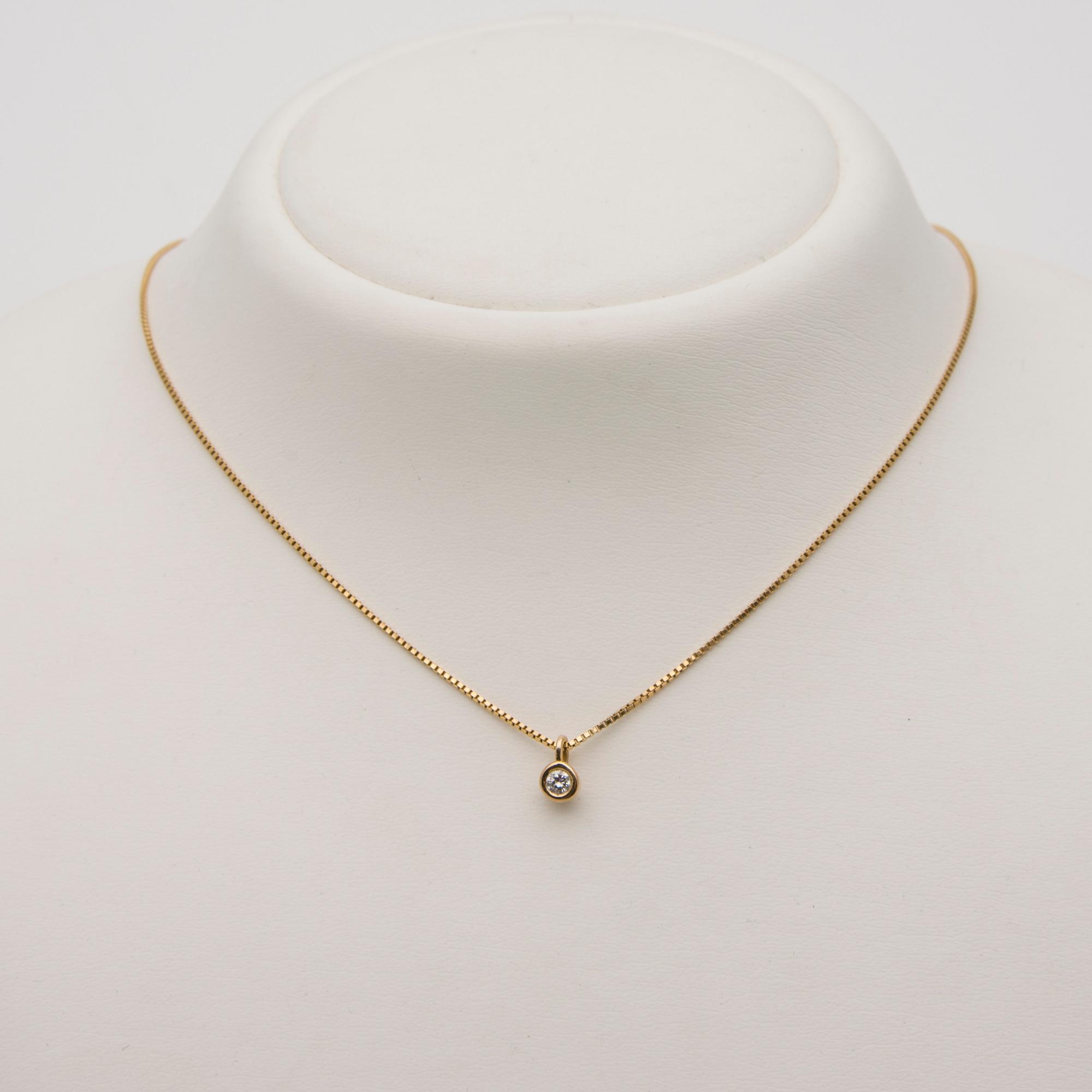 HÄNGE, briljantslipad diamant, 14K guld.