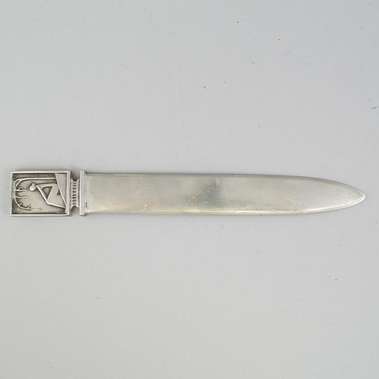 CG HALLBERG, brevkniv, tenn, art deco.