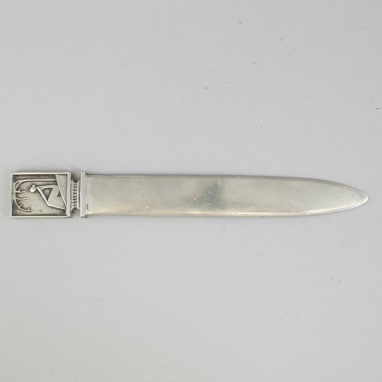 A art deco pewter Letter knife from CG Hallberg.