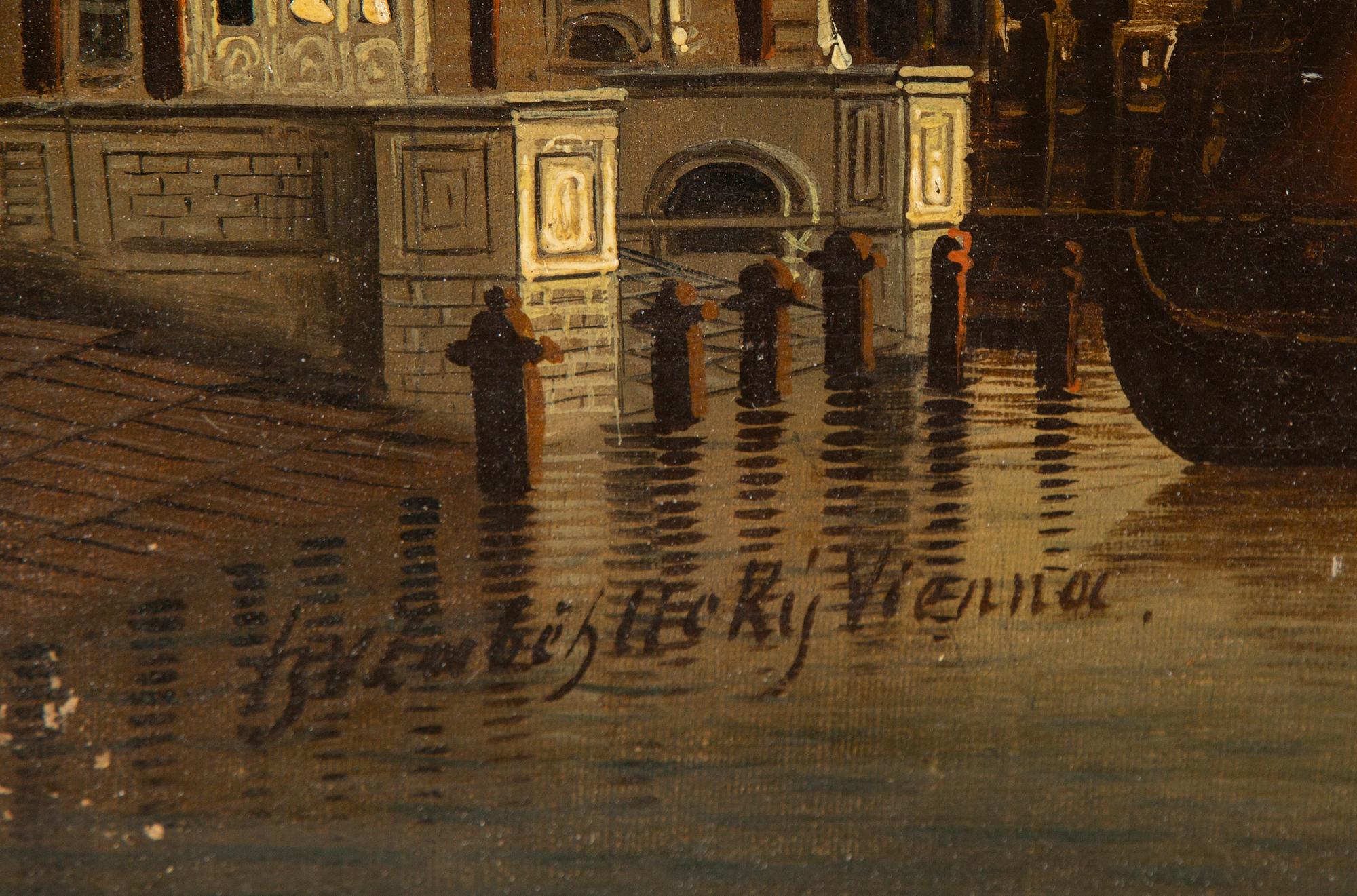 Unkown artist 19th/20th century. Unclear signature. Oil on canvas 47 x 93 cm.