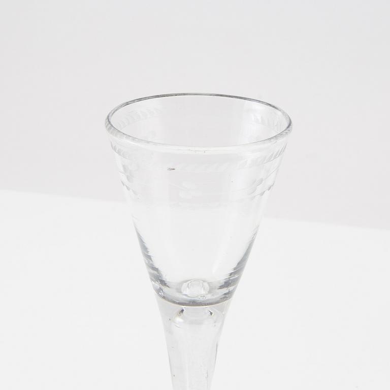 Cut glass 3 pcs, late 18th century.