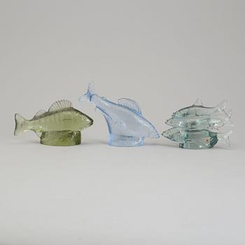 PAUL HOFF, 11 animal glass figurines made for the benefit of WWF.