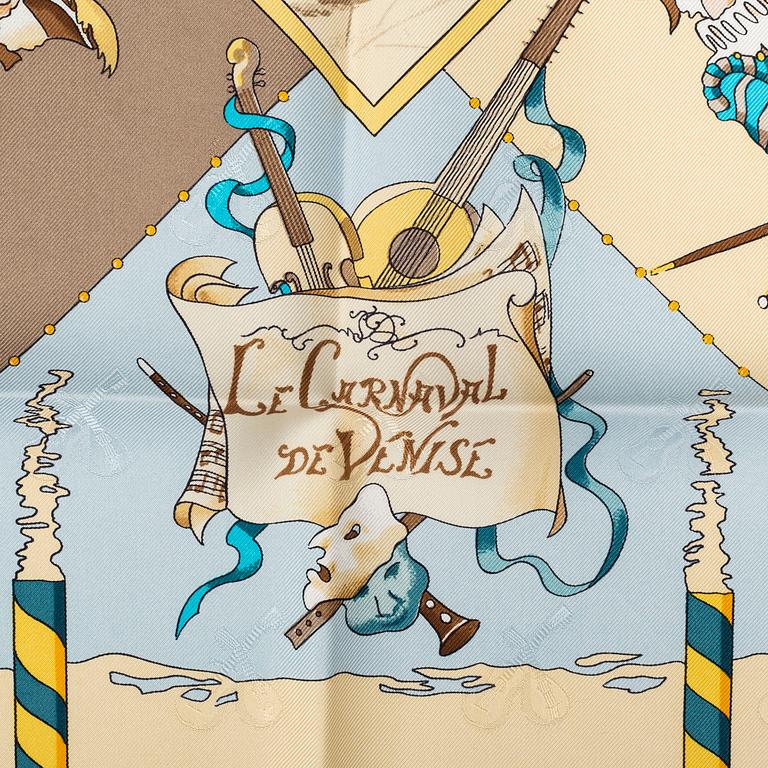 HERMÈS, scarf "Le Carnaval de Venise".