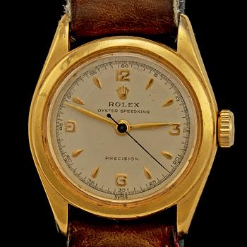 HERRARMBANDSUR, Rolex, Oyster Speedking, guld på stål, 1900-talets mitt. Vikt 33 g.