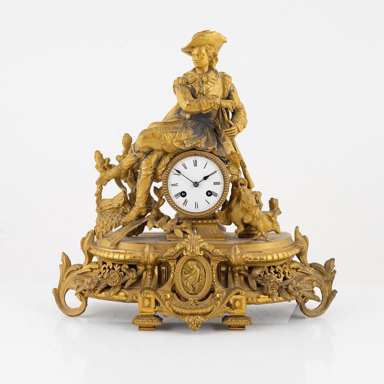 A mantel clock, France, later part of the 19th Century.