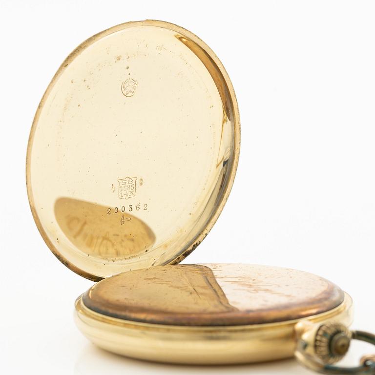 Pocket watch, hunter, 49 mm.