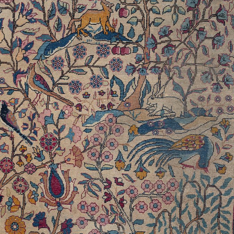 MATTO, semi-antique persian possibly Esfahan/Tehran/Kashan ca 259 x 156 cm.