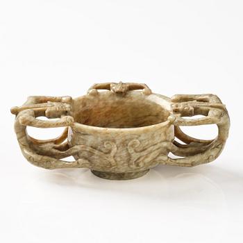 Bägare, jade. Mingdynastin (1368-1644).