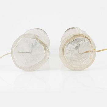 Timo Sarpaneva, a pair of table lamps, glass, Iittala for Luxus, Sweden, 1960s.