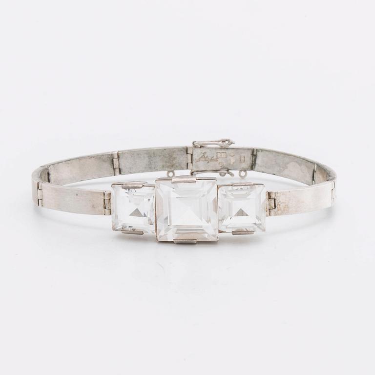 STIGBERT ARMBAND silver m bergkristall.