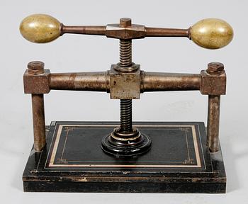 BOKPRESS , gjutjärn, sent 1800-tal.