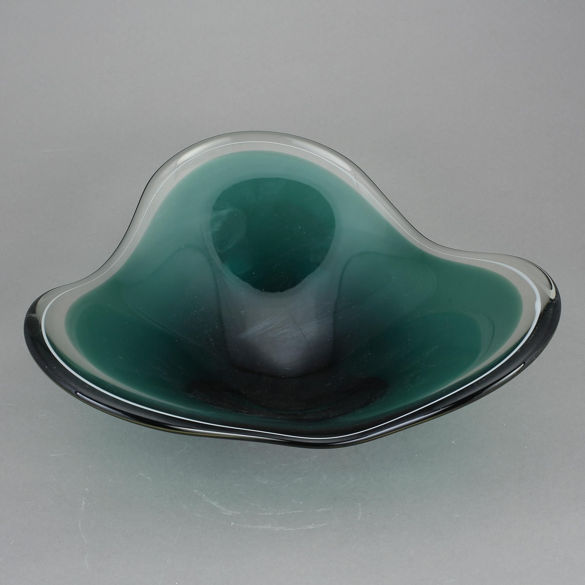 SKÅL, glas, Paul Kedelv, Flygsfors, sign. o dat -55.