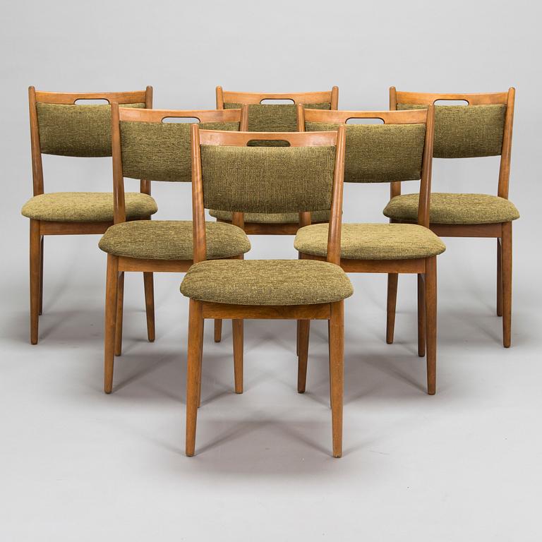 Olof Ottelin, A set of six 'Trio' chairs by Keravan puusepäntehdas for Stockmann 1950s.
